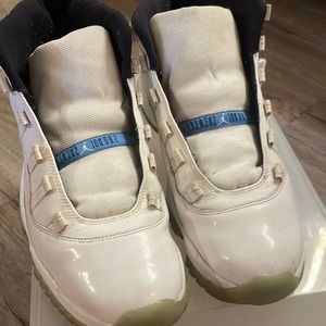 NIKE AIR JORDAN XI 11 RETRO WHITE LEGEND BLUE Patent Leather Basketball Shoes